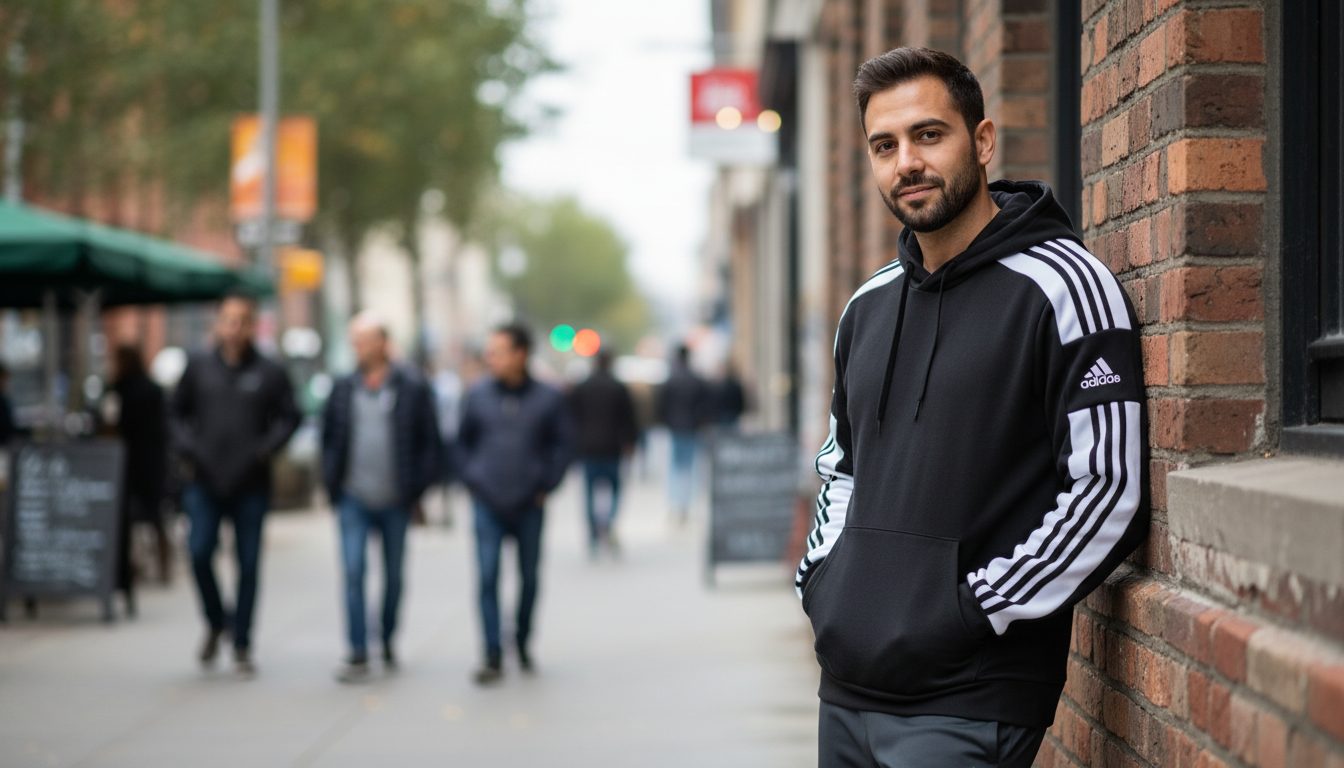 Adidas Men’s Black Hoodie: Clean, Comfy, Everyday